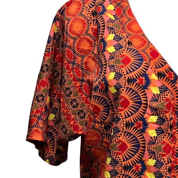 Jessica Simpson‎ “Ironic” Short Sleeved High-Low Top Orange S - Picture 7 of 11